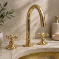 Solid Brass Three Holes Faucet with Lever Handle