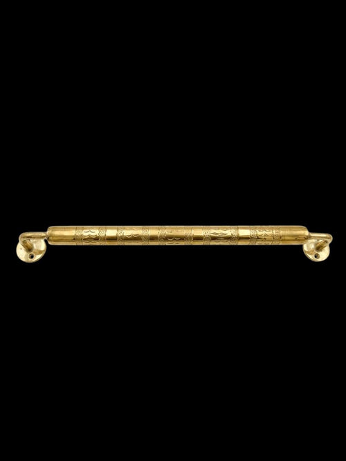 Handmade Moroccan Engraved Brass Towel Bar – Luxury Wall Mounted Bathroom Towel Rack
