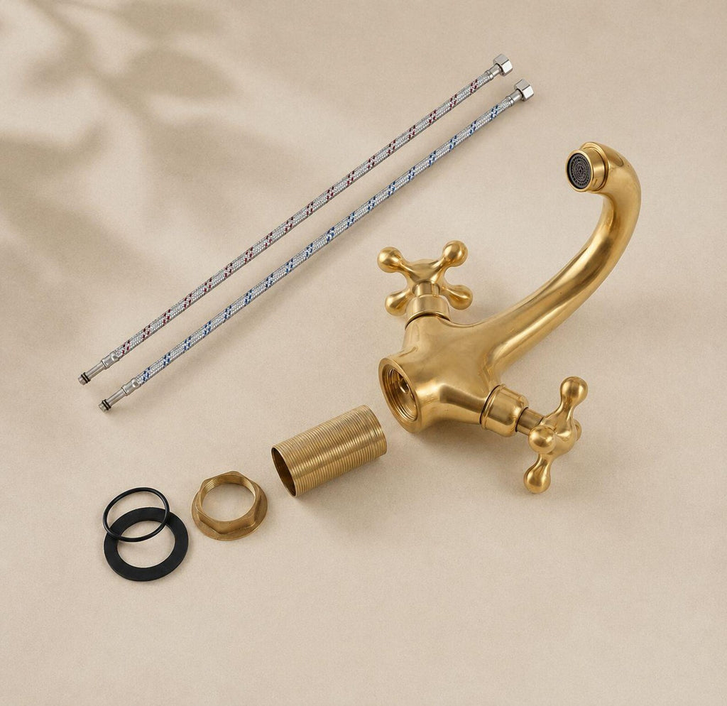 Single-Hole Bathroom Faucet – Unlacquered Brass