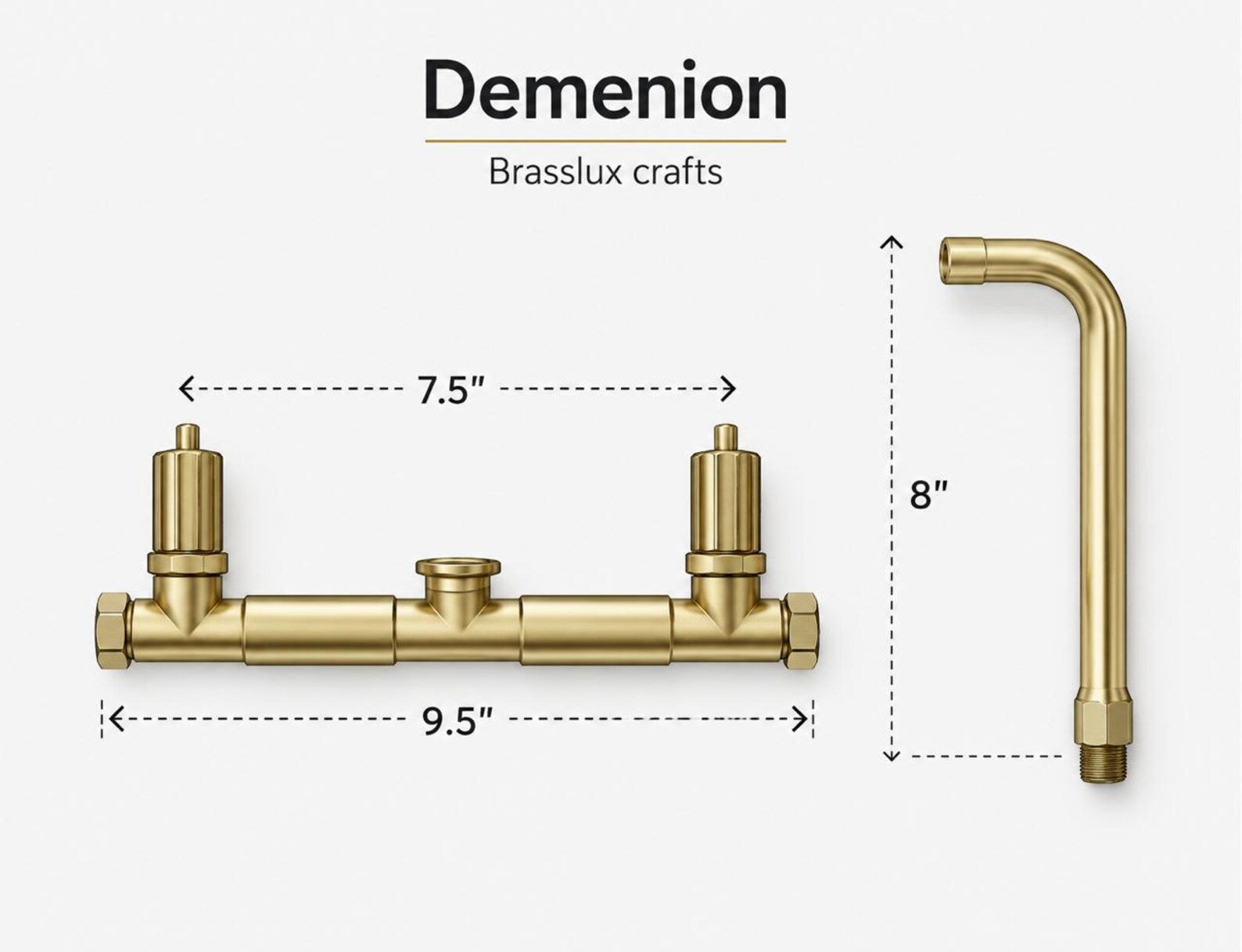 Solid Brass Wall Faucet with Rough In Valve | Bathroom Sink Faucet, Tub Filler
